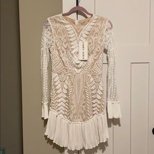 Saints + Secrets lace mini dress